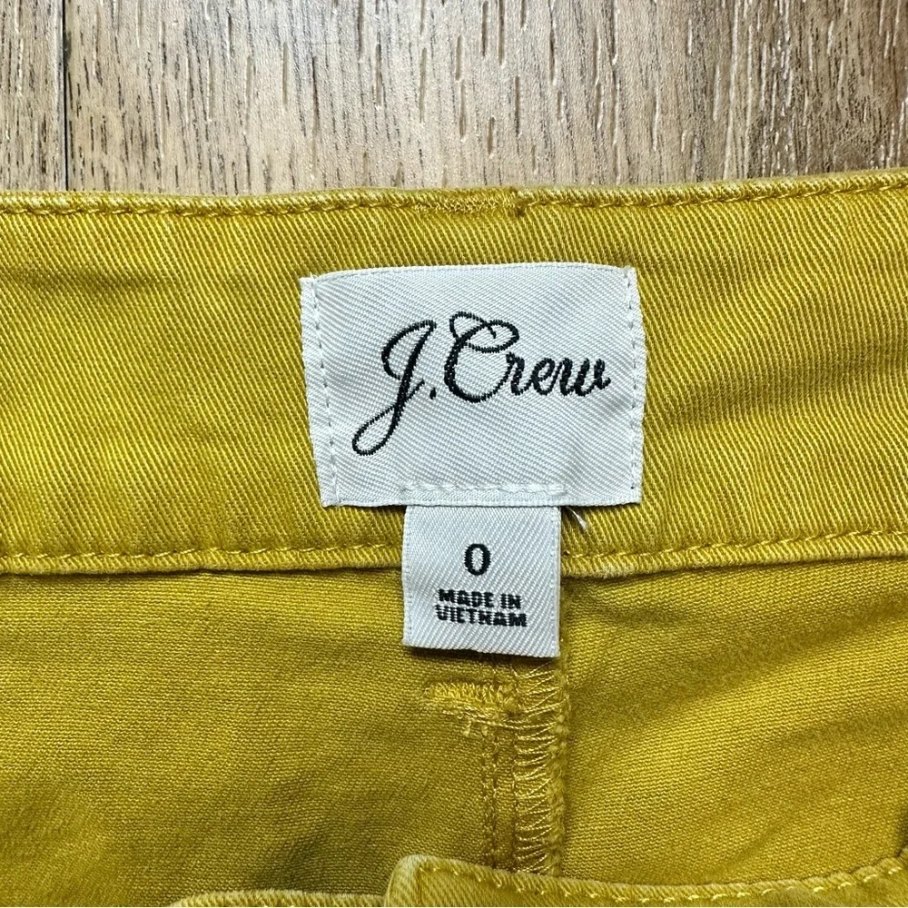 J. Crew Yellow Shorts Chino Style BF389 Size 0